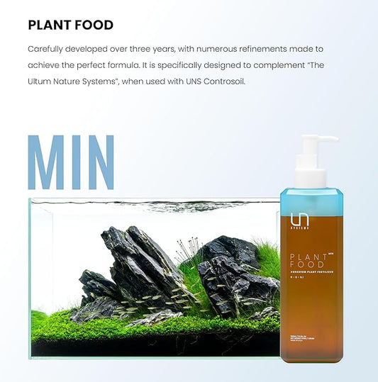 Ultum Nature Systems Plant Food - Live Aquarium Plant Fertilizer for Fish Tanks - Provides Essential Macro and Micronutrients for Aquatic Plants (500ML, MIN)