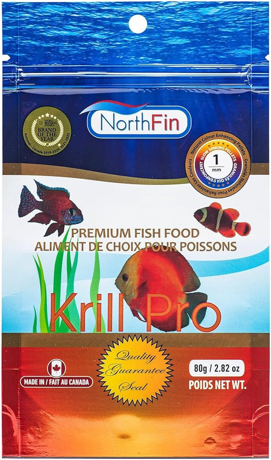 Northfin Fish Food Krill Formula Slow Sinking Pellets (1mm 80g)