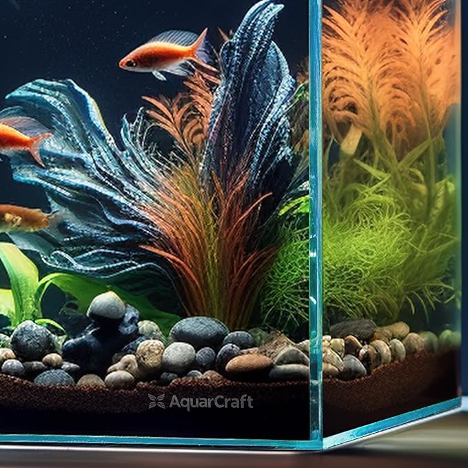 Ultra Clear Glass Fish Tank 4 Gallon, 5mm Thickened Rimless Aquarium Tank Low Iron, Nano Aquarium for Betta Gold Fish Shrimp，14.5”L x 5.1”W x 10.6”H
