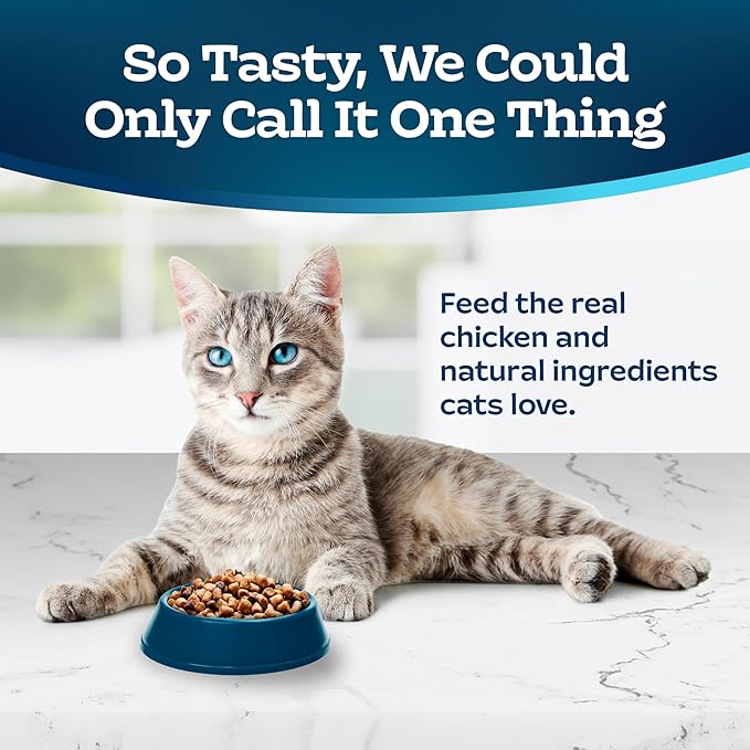 Blue Buffalo Tastefuls Natural Dry Food for Adult Cats 7+, Hairball Control, Chicken & Brown Rice Recipe, 7-lb. Bag