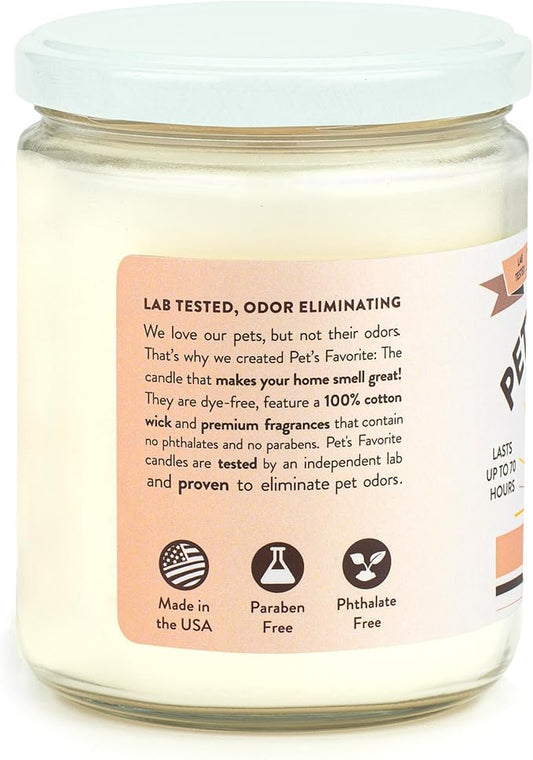 Pet's Favorite Pet Odor Candle, Clean Burning, Long Lasting Scented Candles with a Cotton Wick. (French Vanilla, Pack of 1)