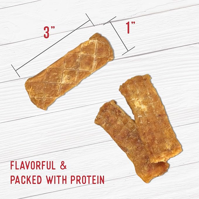 Farmland Traditions Dogs Love Chicken Jerky Dog Treats, Premium Two-Ingredient Dog Jerky with USA-Raised, Human-Grade Chicken & No Antibiotics Ever, 1-Pound Bag (Pack of 2)