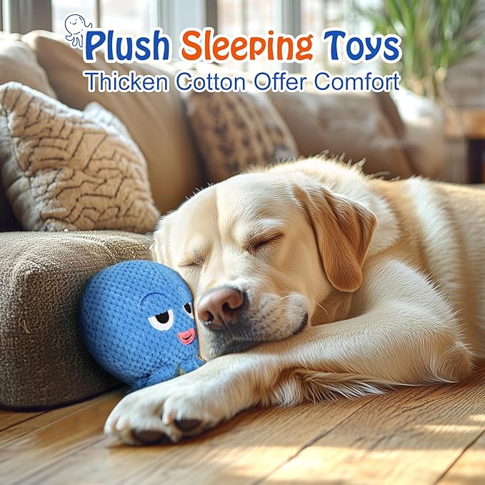 CiyvoLyeen Octopus Interactive Dog Toys to Keep Them Busy with Electric Moving Automatic Ball, Plush Stuffed Funny Cute Puppy Pet Toy for Boredom Christmas Birthday Gift for Small, Medium, Large Dogs
