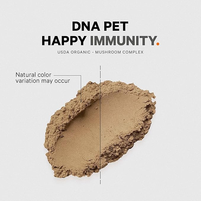 Happy Immunity USDA Certified Organic Mushroom Complex for Dogs, Organic Cordyceps Shiitake Reishi, Vegan Mushroom Blend Powder Canine Supplement, Advanced Mushroom Mix, Non-GMO, 3.5 oz