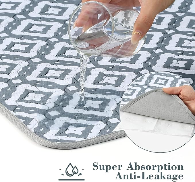 Washable Pee Pads for Dogs, 2 Pack Reusable Puppy Pads Absorbent Training Pads for Dogs Waterproof Dog Mat Non-Slip Whelping Pet Mat