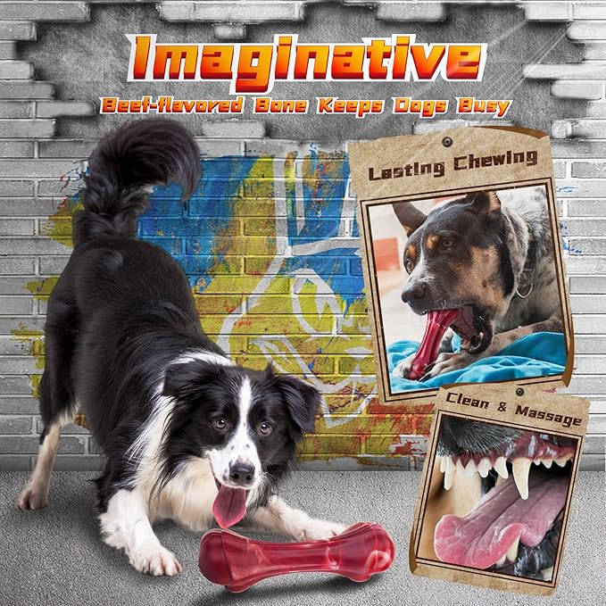 Heavy Duty Various Dog Chew Toys for Aggressive Chewers, 9 Pack Indestructible Large Dog Toys Include Tug Chew & Rope Toys, Squeaky Toys for Medium & Large Breed(For Powerful Chewers-Mad Bunny）