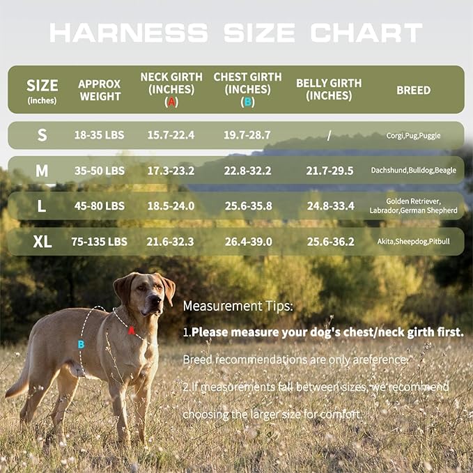 Dog Harness for Large Dogs Heavy Duty, Tactical No Pull Dog Harness with Molle System, Easy On and Off Service Dog Vest, Breathable Padded, Adjustable Reflective Pet Vest for Walking Hiking Training