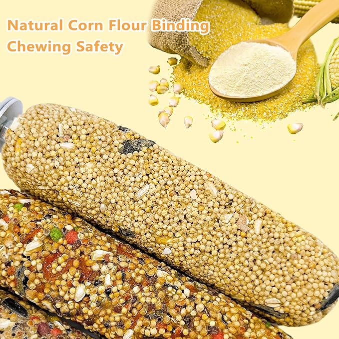 6PCS Parakeet Treat,Natural Parrots Treat Sticks,Vegetable & Grain Style Crunch Sticks,Bird Treats for Cockatiel Budgies Lovebirds Canary Conure Finches
