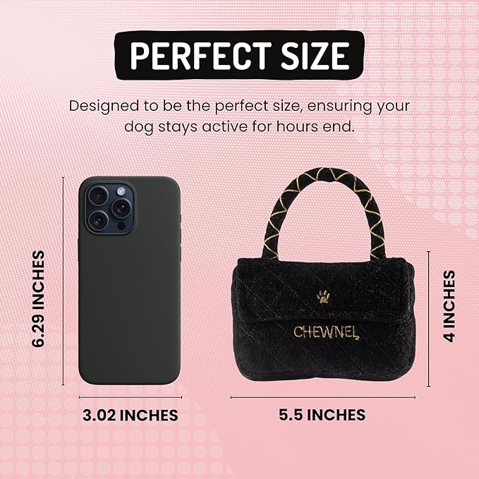 Dog Diggin Designs Runway Pup Collection | Unique Squeaky Parody Plush Dog Toys – Haute Couture Purses & Handbags