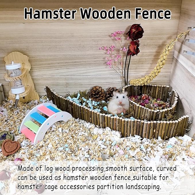 Rat Bendy Long Suspension Bridges Hamster Climbing Ladder Flexible Wooden Bridge for Small Animal Rodents Mouse(2PCS)