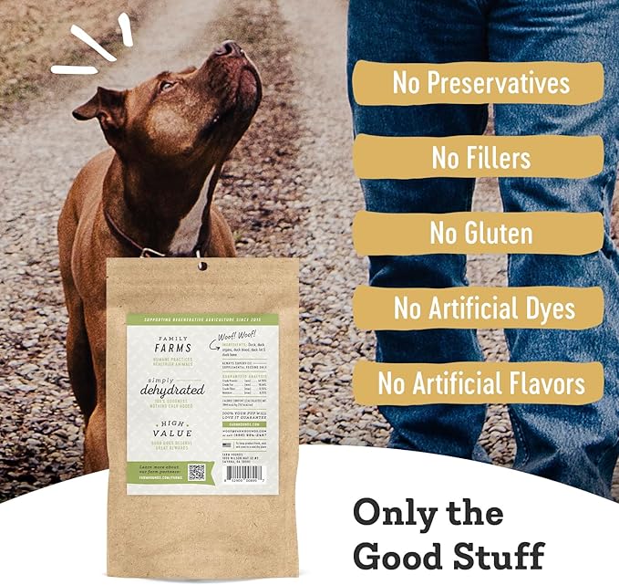 Farm Hounds - Duck Trainers - Premium Natural Jerky for Dogs - 100% Humanely Raised - Easy-Break - Great for Training & Treats - No Added Fillers - Made in USA - 4.5 oz - 1 Pack