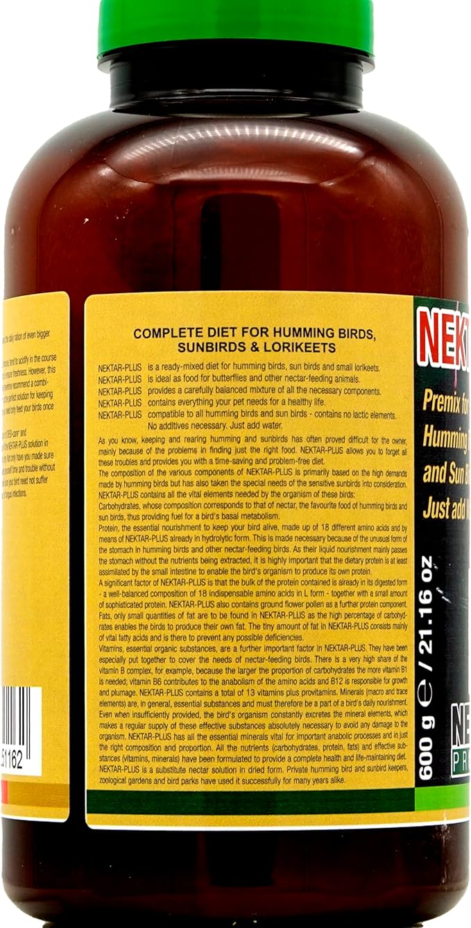 Nekton Nektar-Plus Complete Diet for Hummingbirds 600gm / 21.16oz