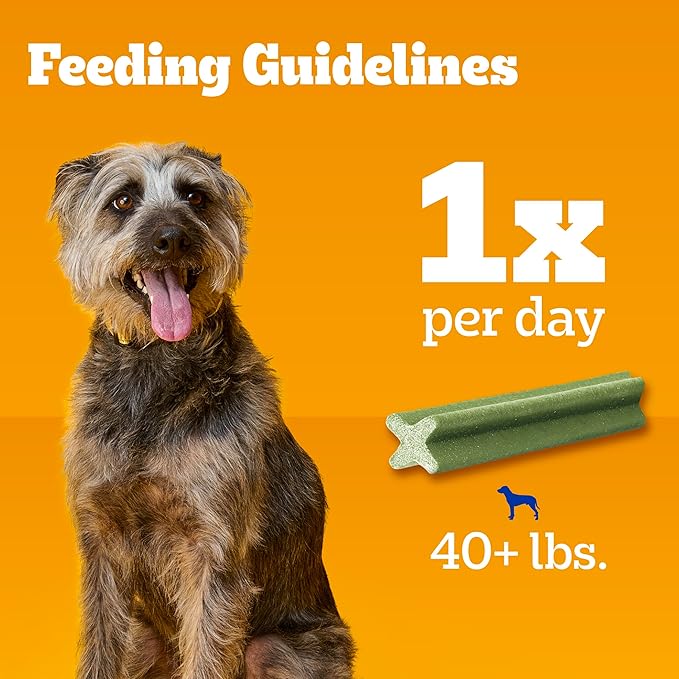 Pedigree Dentastix Large Breed Dog Treats, Fresh Flavor, 1.87 lb. Bag (36 Treats)