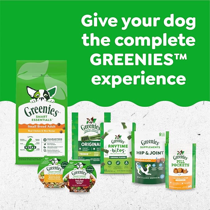 Greenies Original Teenie Dental Dog Treats, 3 oz. Pack (11 Treats)