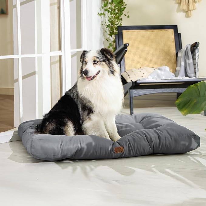 Bedsure XXL Dog Bed - Washable Giant Pet Bed Mattress with Oxford Fabric, Water Resistant Dog Pillow for Crate, 47x35x4, Grey
