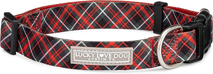 Lucky Love Dog - Adjustable Dog Collar with Easy Click Buckle for Small to Large Ones, Durable, & Comfortable for Male & Female Dogs, Pet Collar for Puppies & Adult Dogs - Heywood, Medium