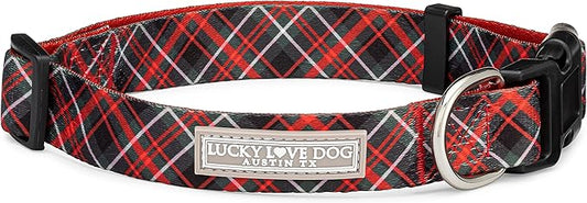 Lucky Love Dog - Adjustable Dog Collar with Easy Click Buckle for Small to Large Ones, Durable, & Comfortable for Male & Female Dogs, Pet Collar for Puppies & Adult Dogs - Heywood, Medium