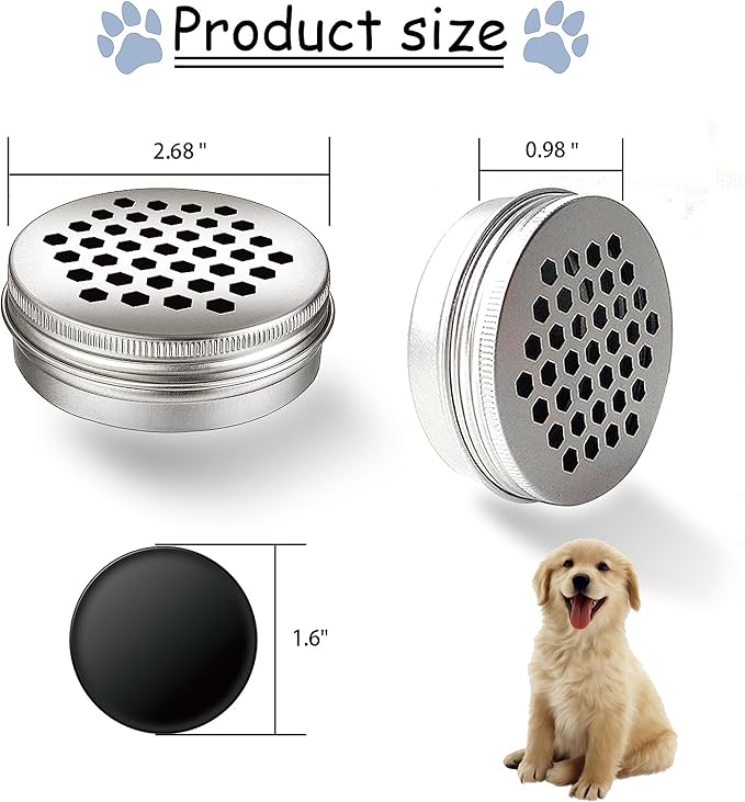 18 Pack Dog Scent Work Tins Training Kit Nose Work Magnetic Dots Scent Work Containers for Dogs Training Metal Box Smell Aluminum Cans with Lids (18pack)