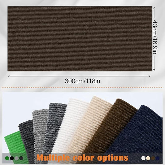 Cat Scratch Furniture Protector - 118" x 17" Trimmable Self-Adhesive Cats Claws Scratch Pads, DIY Cat Climbing Couch Protector for Scratch Post Cat Tree Replacement Indoor (Brown)