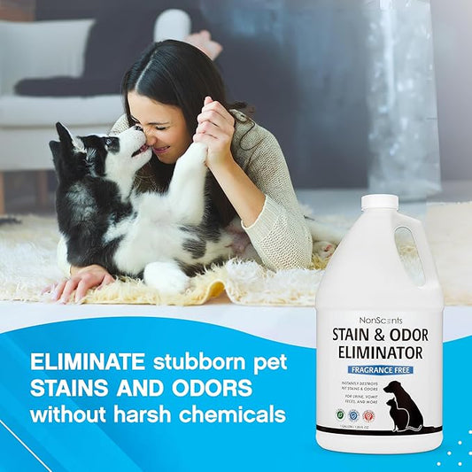 NonScents Stain & Odor Eliminator Spray for Strong Odor - 32 oz - Pet Odor Eliminator for Home - Carpet Stain Remover for Cats and Dog Pee - Cat Urine Destroyer - Carpet Cleaner Spray