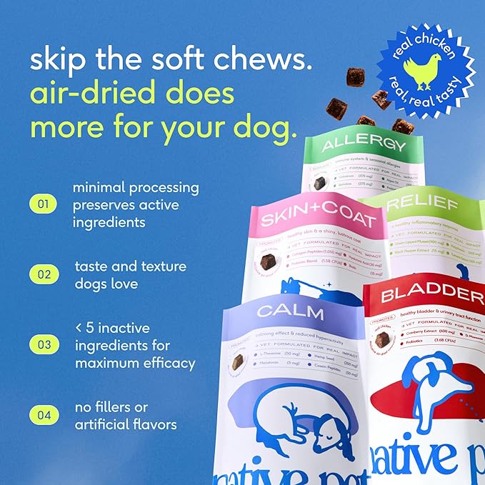 Native Pet Pain Relief for Dogs - Collagen for Dogs Promotes Joint Health, Reduce Inflammation & Stiffness - Senior Pup Joint Supplement - Natural Pain Reliever for Active & Aging Pets - 60 Chews