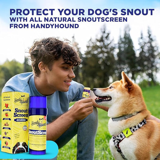 SnoutScreen Dog Nose Balm and Paw Balm, Moisturizing Formula for Dry or Cracked Noses, Vet Recommended, Made in USA, Protects Against UVB and UVC Rays, 2 oz
