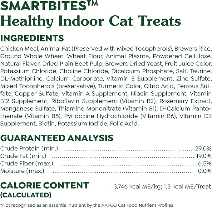Greenies Feline Smartbites Hairball Control for Cats Chicken Flavor 16oz