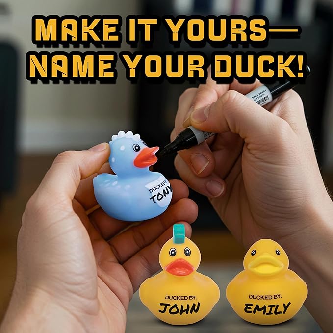 Bulk Rubber Ducks for Jeep Ducking – 25 Pack of Printed Mini Duckies with DUCKED by Logo Make Your own Custom Designs for Ducking Rigs, Dashboards, Off-Road Duck Traditions, Trail Gifts, 4x4 Drivers