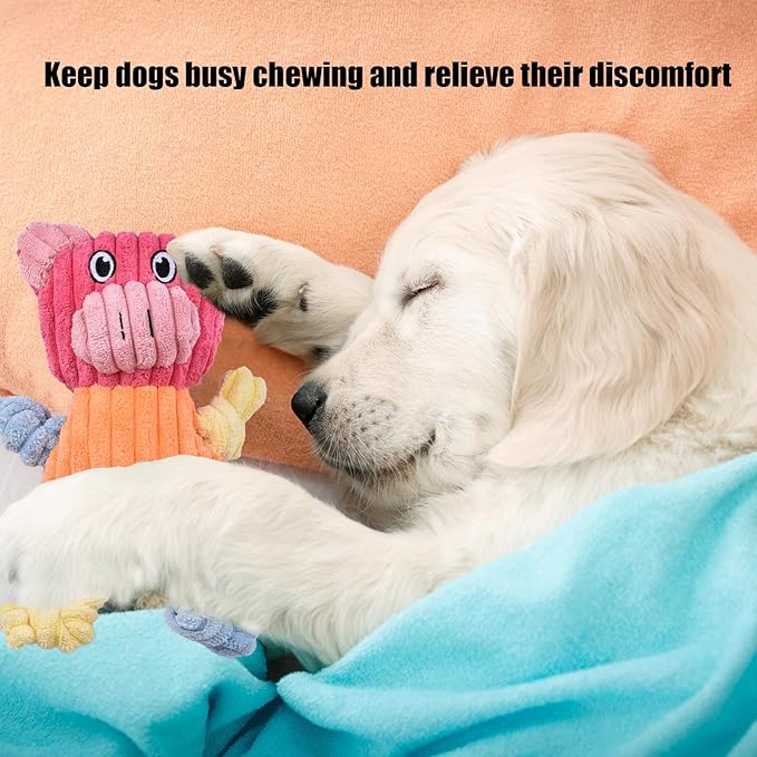 Durable Interactive Squeaky Dog Toys 3-Pack – Tough Chew Toys for Aggressive Chewers & Puppies, Long-Lasting Plush Toy Bundle for Medium/Small Dogs – Noise-Making Pet Gifts to Keep Dogs Busy