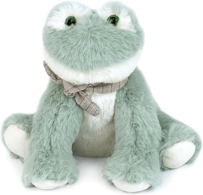 MON AMI Fitzgerald The Frog Plushie (Small) – 9” Soft and Cuddly Stuffed Animal Toy for Kids, Cute Easter or Birthday Gift, Adorable and Huggable Frog Plush for Children