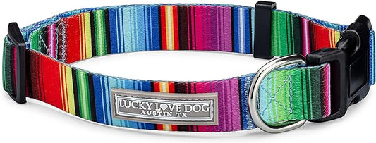 Lucky Love Dog - Adjustable Dog Collar with Easy Click Buckle for Small to Large Dogs, Durable, & Comfortable for Male & Female Dogs, Pet Collar for Puppies & Adult Ones - Nacho, Medium