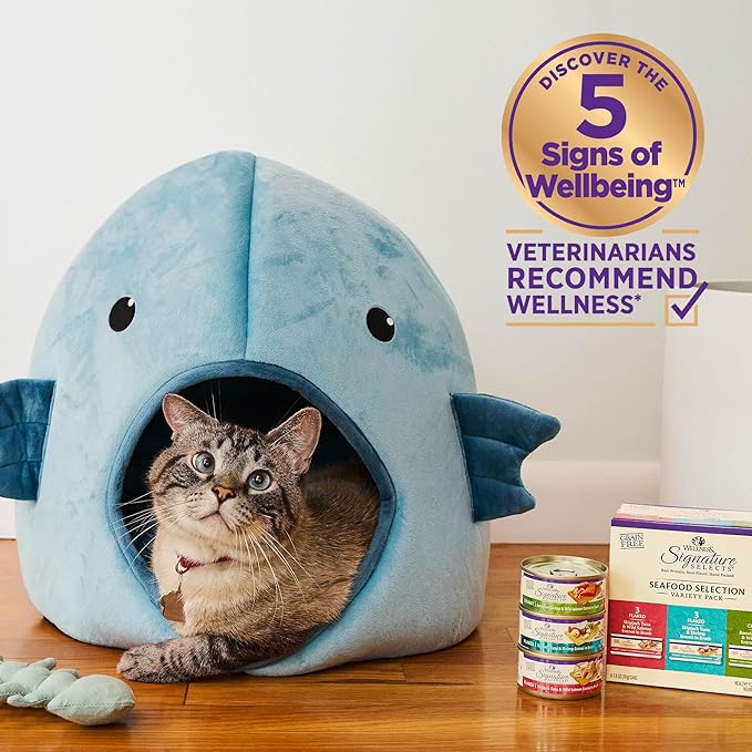 Wellness CORE Signature Selects Chunky Adult Wet Cat Food, Natural, Protein-Rich, Grain Free, 2.8 Ounce, 12 Pack (Beef & Chicken)