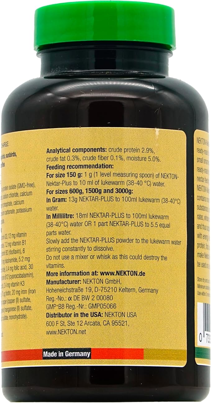 Nekton Nektar-Plus Complete Diet for Hummingbirds 150gm / 5.29oz