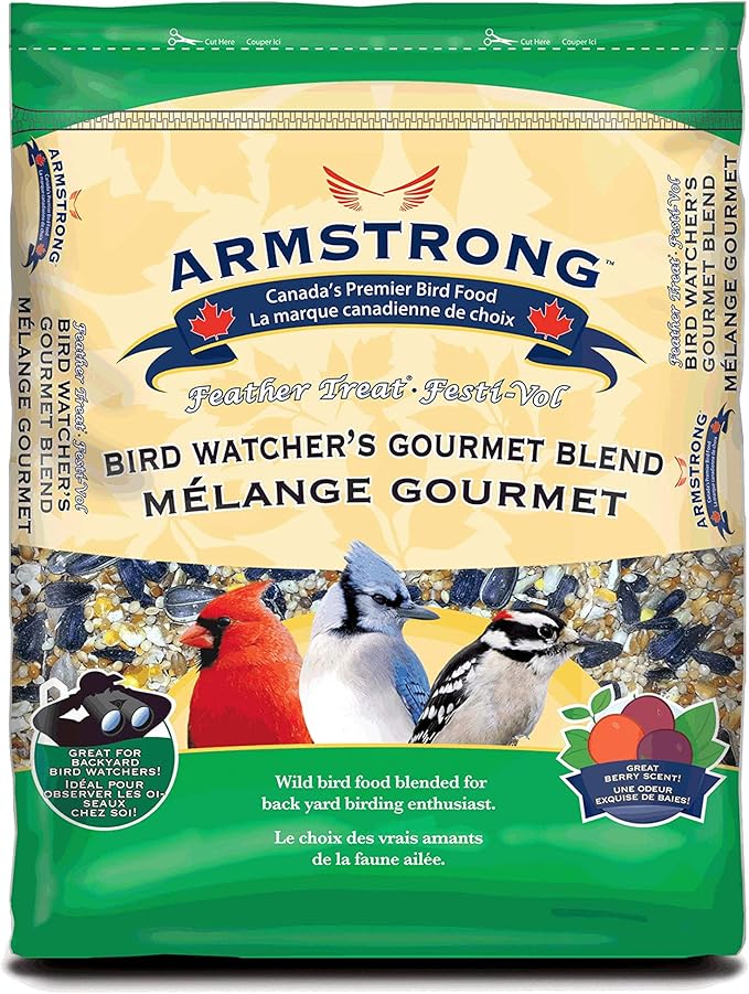 Gourmet Blend, 33 Pounds - with White & Red Millet, Cut Corn, Wheat, Black Oil Sunflower, Striped Sunflower, Peanuts & Safflower for Blue Jays and Northern Cardinals