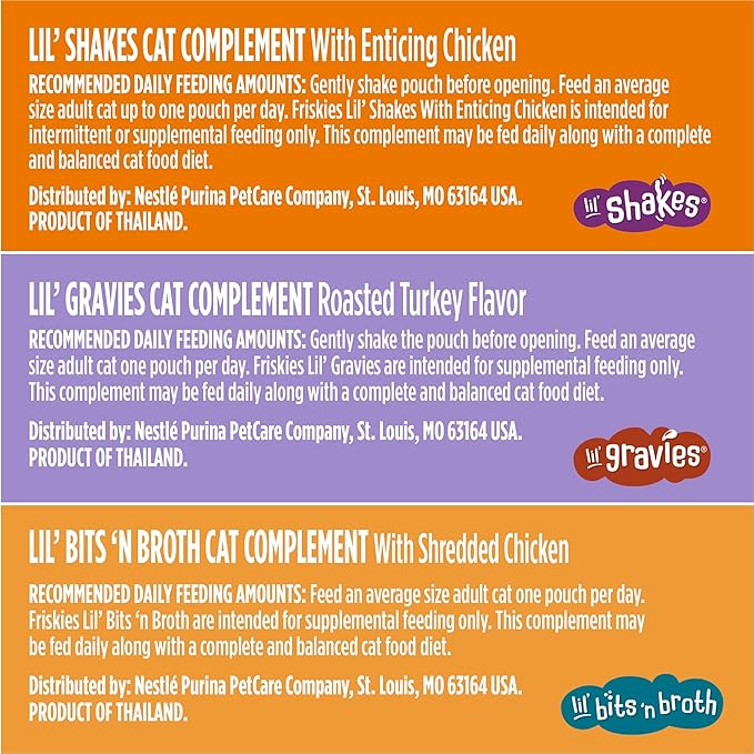 Purina Friskies Poultry Faves Broth and Gravy Cat Food Complements Variety Pack - 8 ct. Box
