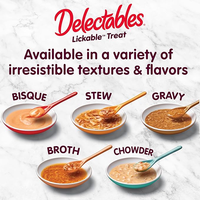 Hartz Delectables Non-Seafood Stew Lickable Wet Cat Treats, Chicken & Beef, 1.4 Ounce (Pack of 12)