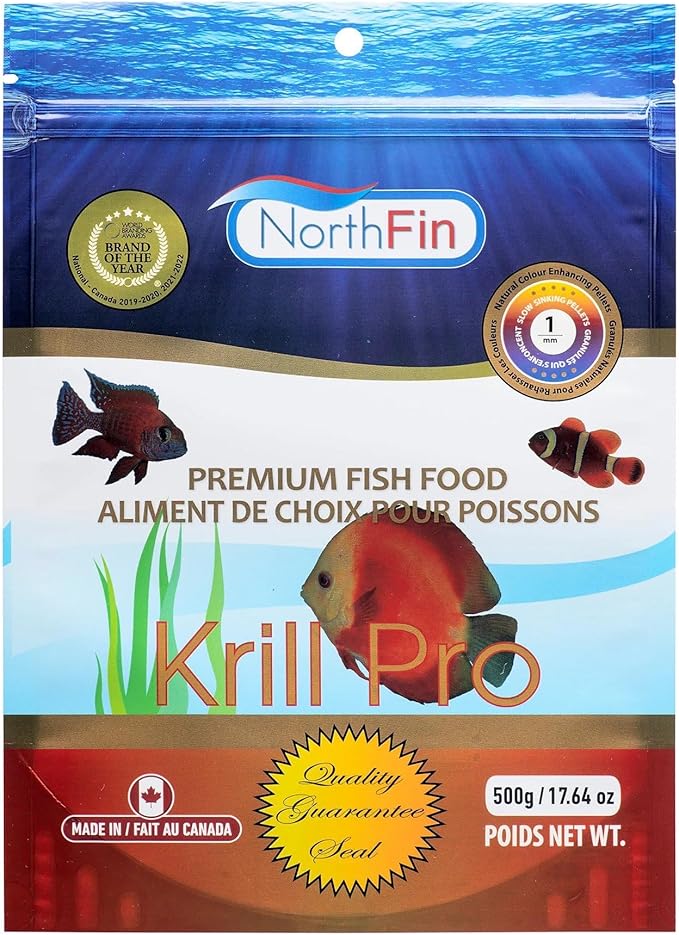Northfin Fish Food Krill Formula Slow Sinking Pellets (1mm 1kg)