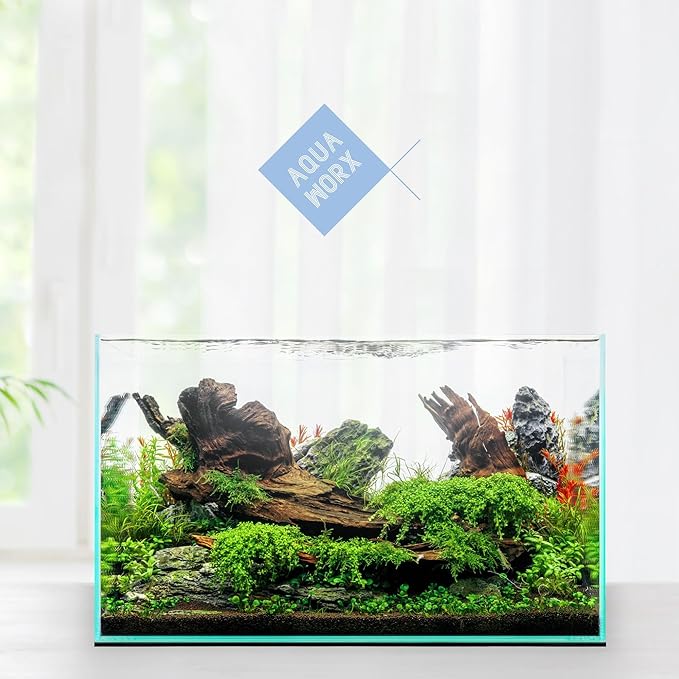 20 Gallon Rimless Glass Aquarium - Standard Space Saving Fish Tank - 23.62 x 14.17 x 14.17 inches Durable Clear Aquarium