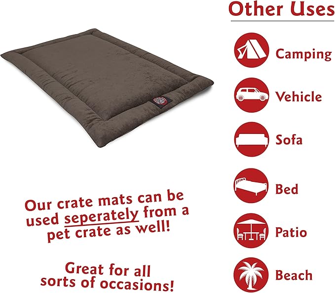 36" Villa Storm Gray Crate Dog Bed Mat By Majestic Pet Products