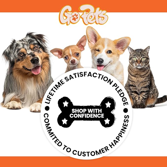 GoPets Double-Sided Dematting Tool & Deshedding Brush for Dogs & Cats, Undercoat Rake for Shedding, Mat Remover for Long Haired Pets, Dog Comb for Grooming Coats, Cat Hair Detangler & Dematter