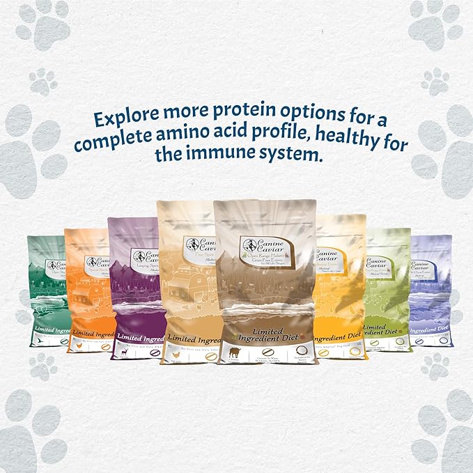 Canine Caviar - Open Range: Water Buffalo & Chickpea Alkaline Dry Dog Food, Limited Ingredients, Gluten-Free, Based on Science & Research, Veterinary Alternative Diet (22 Pound Bag)