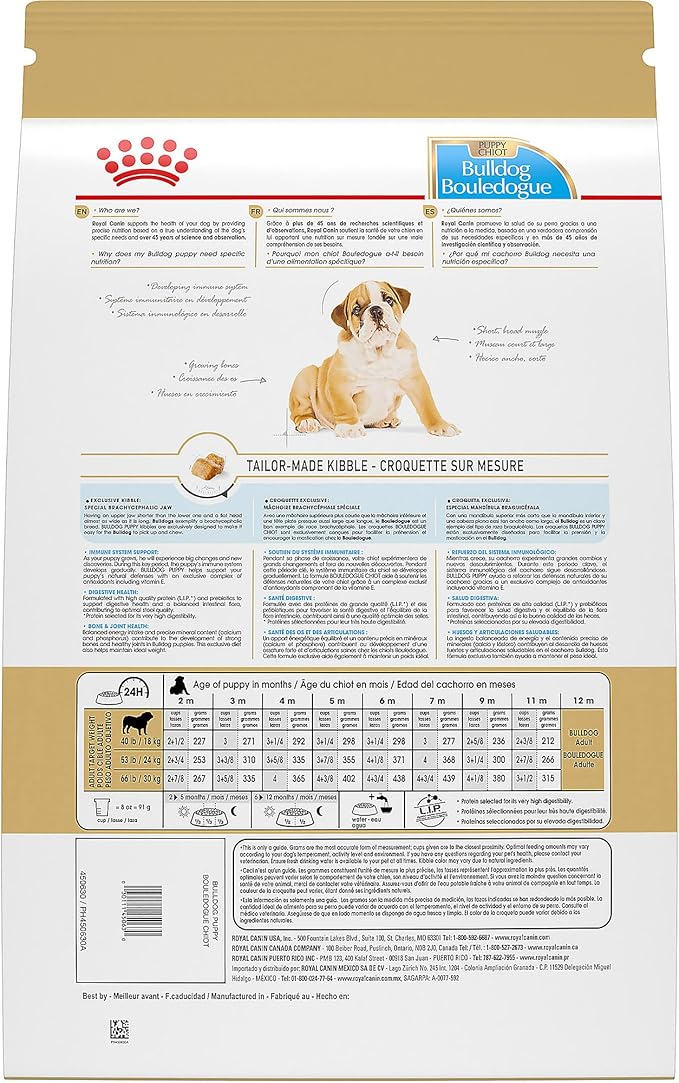 Royal Canin Bulldog Puppy Dry Dog Food, 6 lb bag