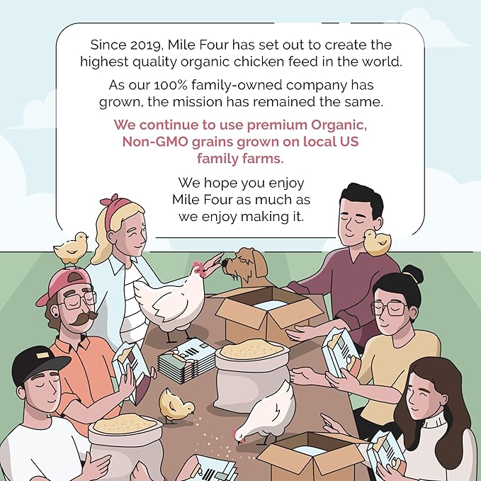 Organic Chicken Feed – Layer Whole Grain, Non-GMO, USA Grown, 16% Protein, Corn-Free, Soy-Free, Non-Medicated Feed for Chickens, 23 lbs