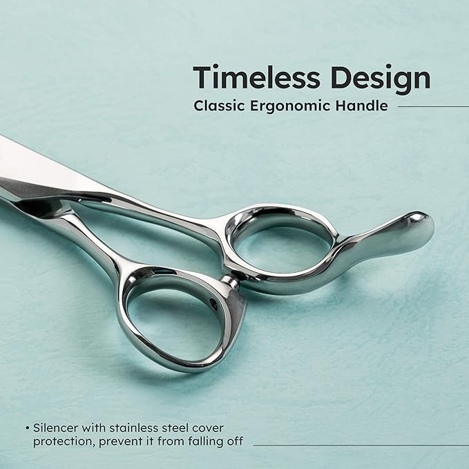 8” Dog Grooming Scissors – VG10 Japanese Steel Professional Pet Thinning Shears for Cats & Dogs | Clean Cut & Precise Trimming | Lightweight, Ergonomic, Handcrafted | Thinning Rate 50% | K9 Shears