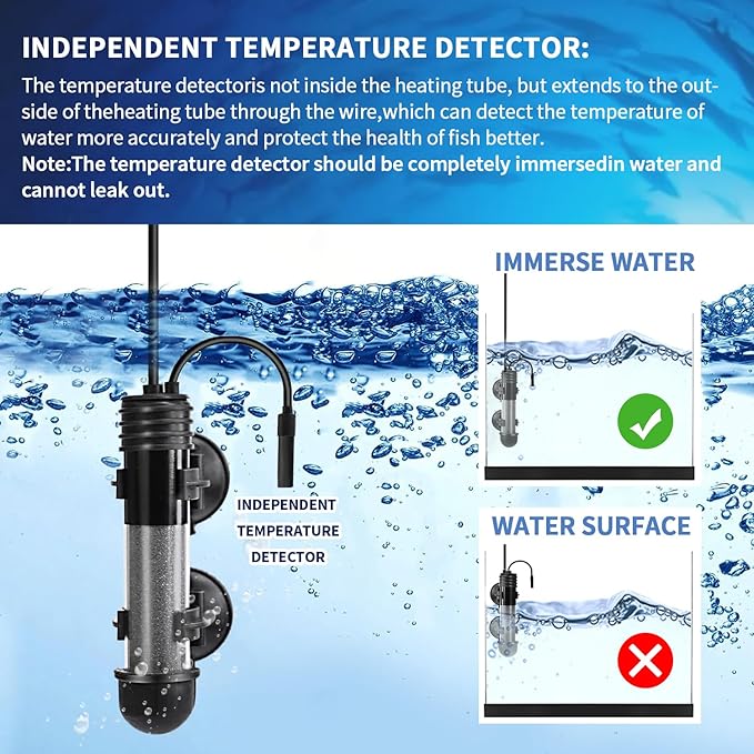 Small Aquarium Heater 100W,Fish Tank Heater for 10-20 Gallon,Suitable for Freshwater and Marine Saltwater,Dual Digital Display Controller, Mini Water Heater,for Betta/Turtle Tank