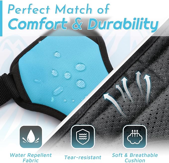 Eagloo Dog Harness Small Sized Dog, No Pull Service Vest with Reflective Strips and Control Handle, Adjustable and Comfortable for Easy Walking, No Choke Pet Harness with 2 Metal Rings, Sky Blue, S