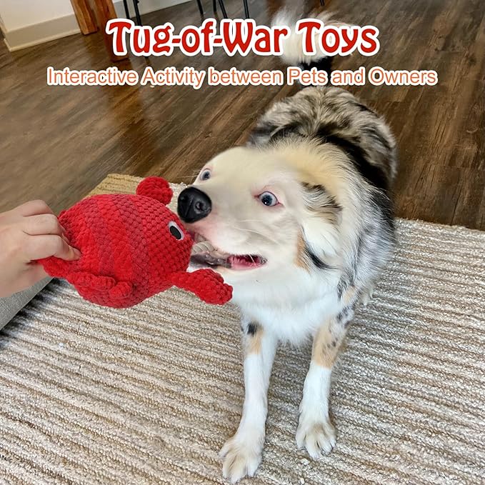 CiyvoLyeen Lobster Interactive Dog Toy to Keep Them Busy with Electric Moving Automatic Ball, Plush Stuffed Funny Cute Puppy Pet Toy for Boredom Christmas Birthday Gift for Small, Medium, Large Dogs