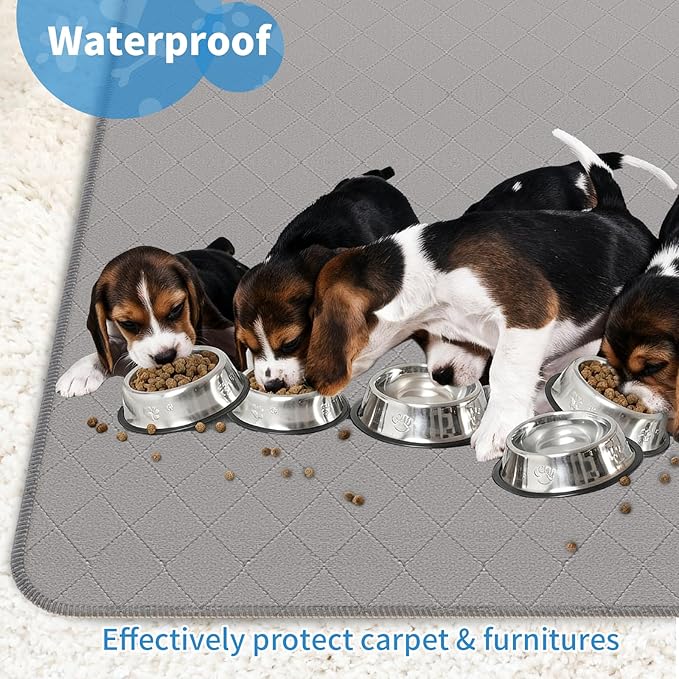 Washable Reusable Dog Pee Pads, 34"x52" (2 Pack) Absorbent & Waterproof Puppy Training Pad for Crate, Playpen & Carpet, Large Potty Pads for Dogs, Cats & Small Pets