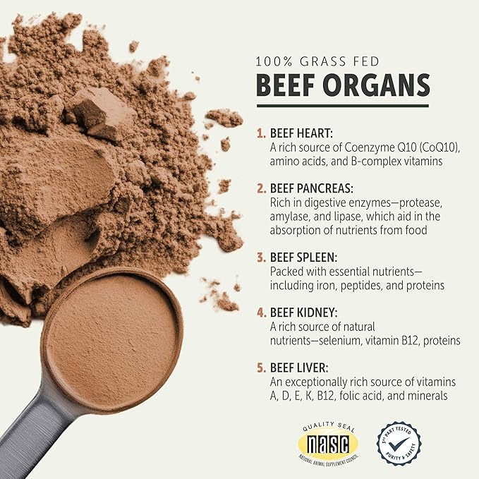 Guts & Glory - Freeze Dried Organs for Dogs - with 100% Grass-Fed New Zealand Beef - Rich in Minerals - Veterinarian Formulated - 30 Large Dog Servings
