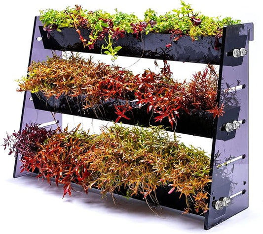 Ultum Nature Systems Terrace - Freshwater Aquarium Plant Wall, Live Plant Holder for Fish Tanks, Hang on Back, Adjustable, Expandable - 45